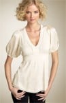 BCBGMaxAzria Silk Sleeve Knit Top, $138 to $92