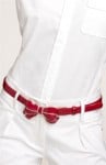 Kenneth Jay Lane Bow Buckle Patent Leather Belt, $118 to $58