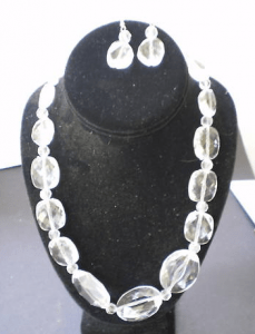 clear lucite necklace