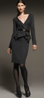 Donna Karan Belted Cascade Jacket and Pencil Skirt