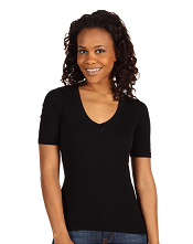Splendid 1x1 Half Sleeve V-Neck Top Splendid 1x1 Half Sleeve V-Neck Top
