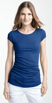 Theory 'Levanoa - Encase' Ruched Stretch Pima Cotton Tee Theory 'Levanoa - Encase' Ruched Stretch Pima Cotton Tee