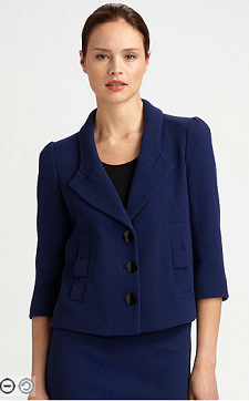 Armani Collezioni Wool Crepe Trapeze Jacket Armani Collezioni Wool Crepe Trapeze Jacket