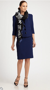 Armani Collezioni Wool Crepe Pencil Skirt Armani Collezioni Wool Crepe Pencil Skirt