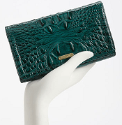 Brahmin Croc Embossed Leather Continental Wallet