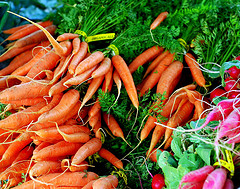carrots & radishes!, originally uploaded to Flickr by wine me up.