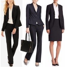 women's tuxedo suit calvin klein