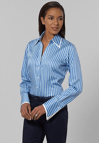 womens dressy white button down shirt