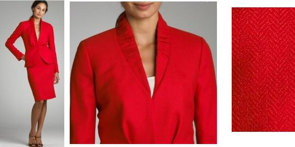 red tweed jcrew skirt suit