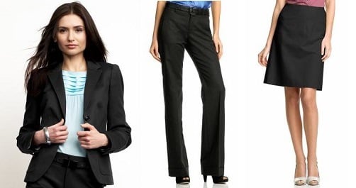 basic black suit for women under $200