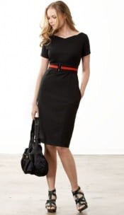 DKNYC Short-Sleeve Dress with Elastic Belt 2