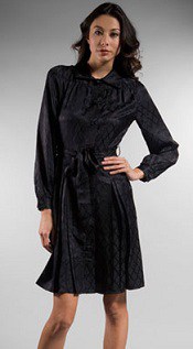 Meridian Silk Dress in Black