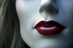 mannequin has red lips
