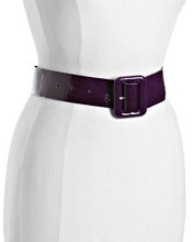 Melamed purple patent leather ‘Demi’ belt