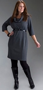 Ponte cowl neck dress