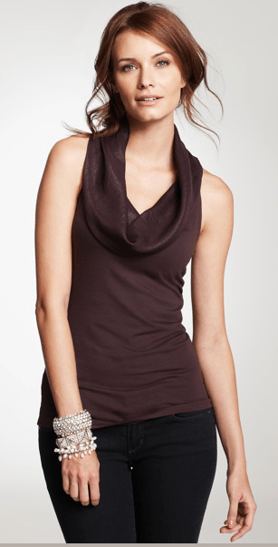 Sleeveless Cowl Knit Shirt