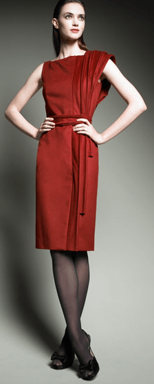 Carolina Herrera Side-Pleat Dress