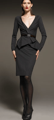 Donna Karan Belted Cascade Jacket & Drape Back Pencil Skirt