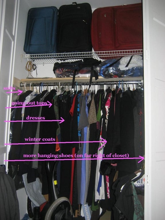 dress closet organization