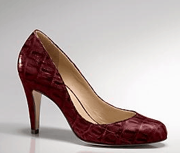 Croc-embossed high heels