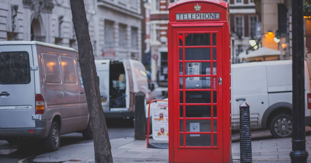 personal phone calls at work - image of red telephone booth