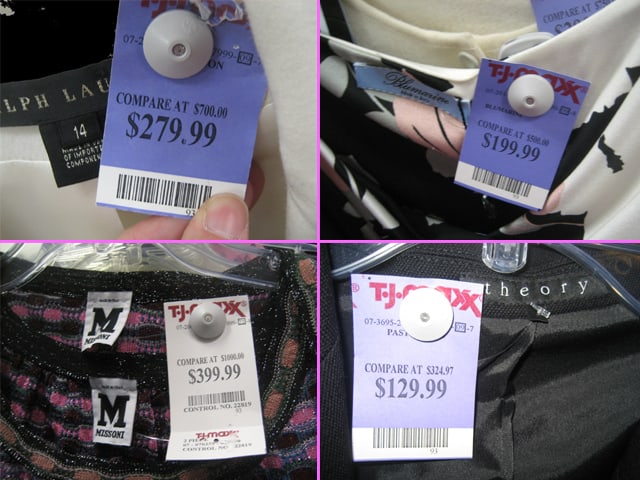 Some examples of TJ Maxx prices