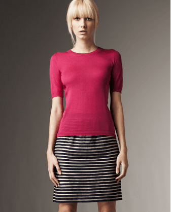 Lela Rose Ribbon-Stripe Skirt