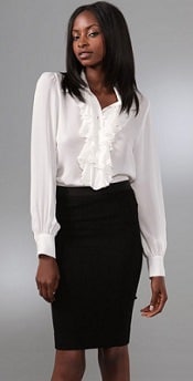 parker ruffle blouse