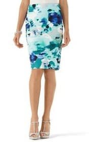 whbm floral print skirt