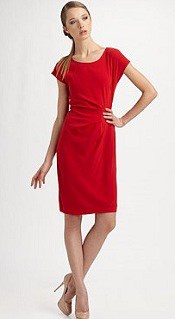 DKNY Cap-Sleeve Scoopneck Dress