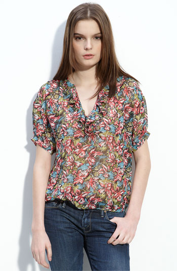 Joie 'Veronica' Floral Jacquard Blouse floral blouse