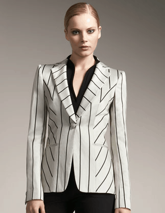 Wear it to Work: Giorgio Armani Exclusive Striped One-Button Jacket