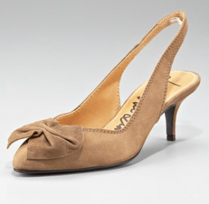 Lanvin Bow-Toe Suede Slingback