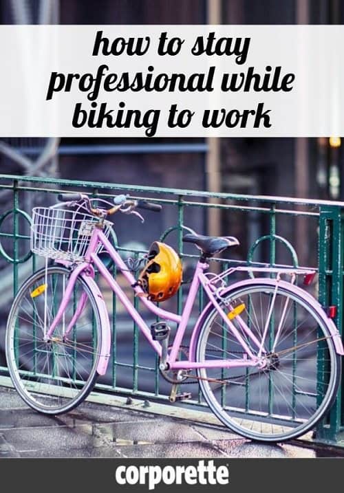 A reader wrote in wondering how to stay professional while biking to work -- she worried that by keeping her business casual clothes at the office (and biking to work in leggings and sneakers) and arriving with helmet hair and no makeup, it was creating an unprofessional impression when she arrived at work. Great discussion with the readers on the style of cycling -- and how to stay professional while biking to work.