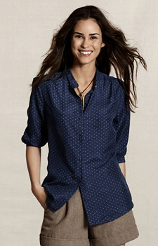 Women's Polka Dot Silk Blouse