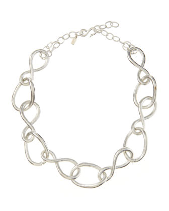 Kenneth Jay Lane Hammered Chain-Link Necklace 