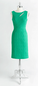 KAY UNGER Diagonal Cut-Out Sheath Dress 