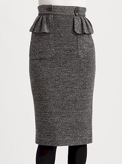 Burberry Prorsum Jersey Tweed Skirt