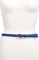 Vince Camuto 'Logo Crest' Color Piping Leather Belt