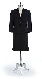 Tahari Arthur S. Levine Four-Button Skirt Suit