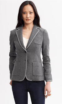 Wednesday's TPS Report: Tipped wool blazer - Corporette.com