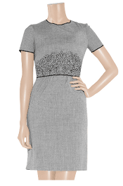 Philosophy di Alberta Ferretti Embroidered crepe-twill dress