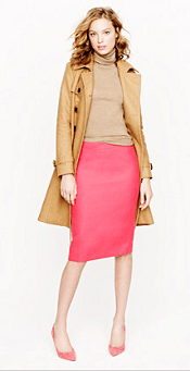 No. 2 pencil skirt in double-serge wool