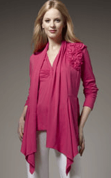 Elliott Lauren Rosette Draped Cardigan