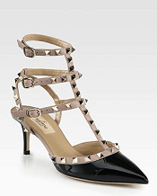 Valentino Patent Leather Rockstud Slingback Pumps