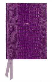 Smythson Soho croc-effect leather 2013 diary