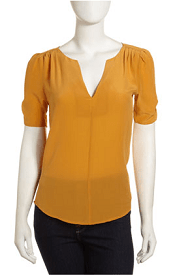 Joie Amone Silk Blouse, Golden Amber