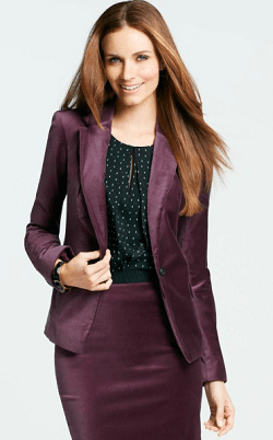 Stretch Velveteen Blazer