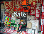 Sale In A Sale Shop Selling Sale Signs, originally uploaded to Flickr by the justified sinner.