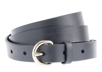 Leather round-buckle belt